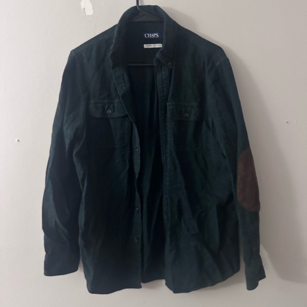 Chaps Men's Green Buttoned Shirt